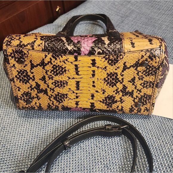 New Limited Edition Coach Python Skin Mini Tote - Picture 7 of 9